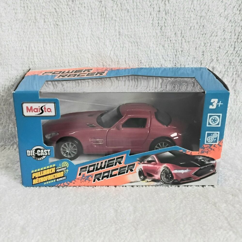 2/$25 Maisto Mercedes-Benz SLS AMG 1:36 Die-Cast Metal Pull Back Power Racer!!